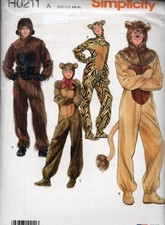 0211 SIMPLICITY ADULT ANIMAL COSTUMES SIZE XS-XL