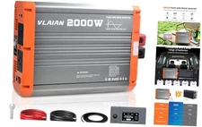 2000W Pure Sine Wave Inverter,12V DC to 110V AC Power Inverter for Vehicles 