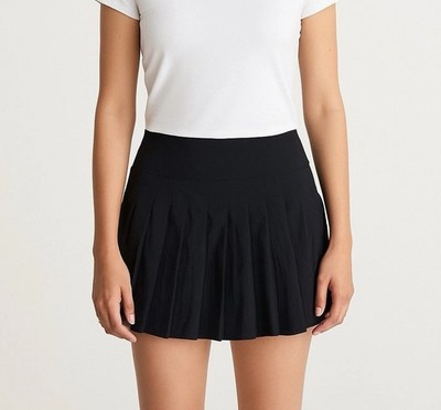 KYOYO black Pleated Mini Skirt Golf Tenniscore Outdoor Preppy Coastal Beach XL