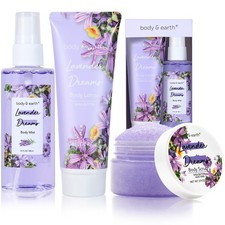 BODY  EARTH Body Mist Gift Set - Spa Gifts for Women, 3pc-Lavender, Purple