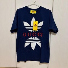 Gucci x Adidas Cotton Jersey T-shirt Men's Blue Size XXS New with tag
