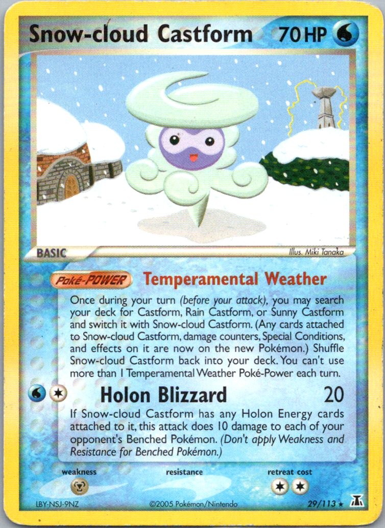 Pokemon TCG Snow-cloud Castform 29/113 Delta Species MP