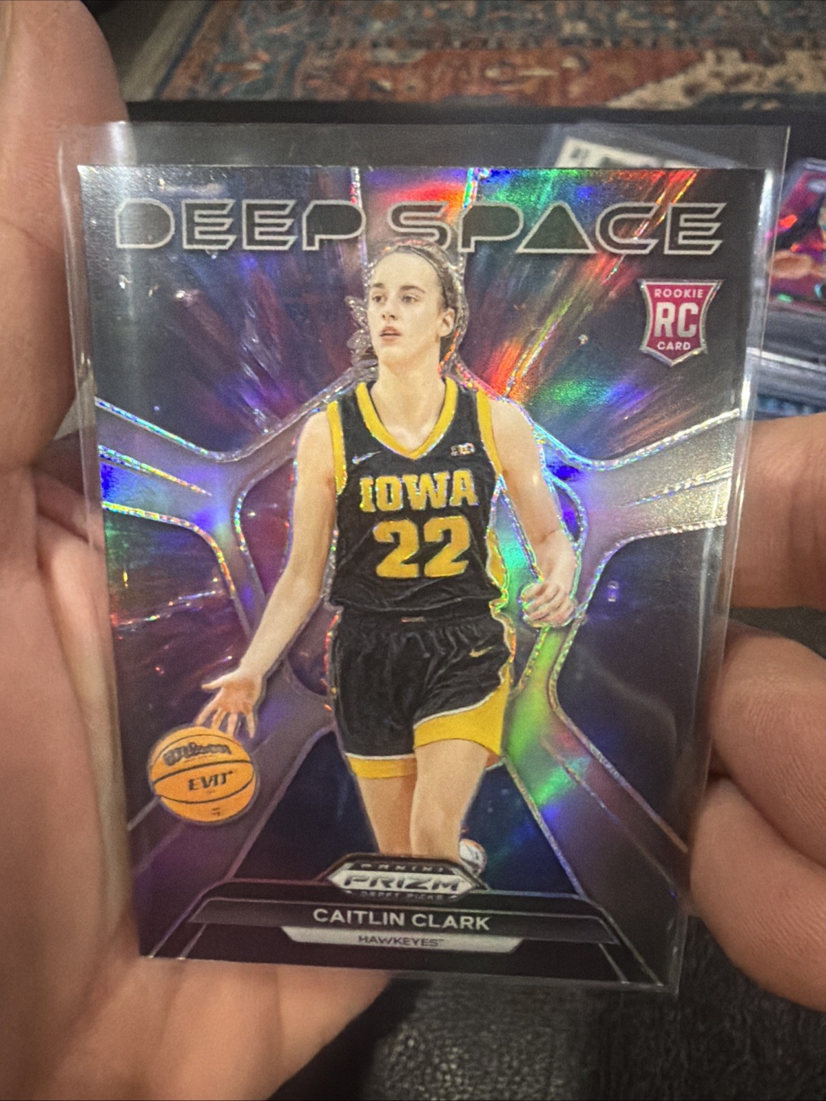 2024 Panini Prizm Draft Picks - Deep Space Caitlin Clark #8 Silver Prizm (RC)