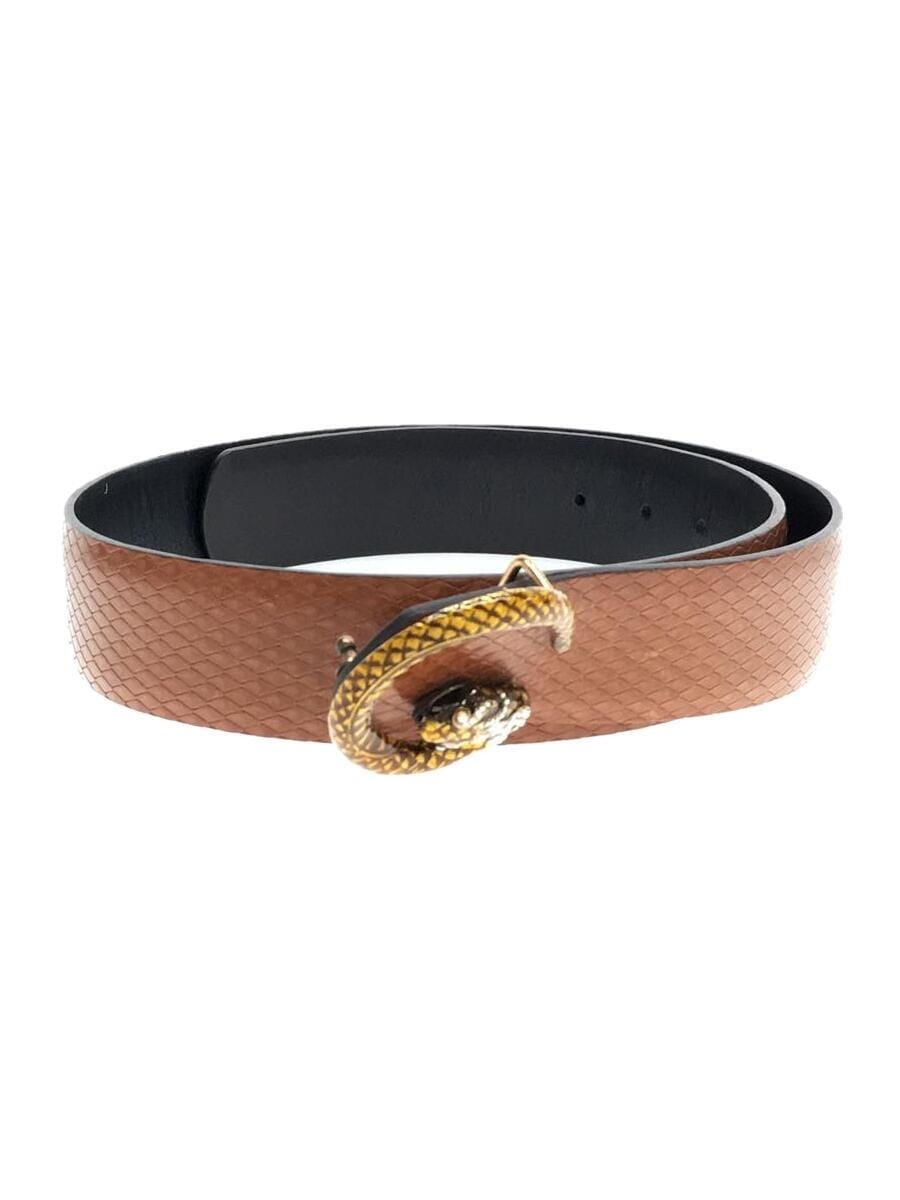 GUCCI Mens Brown Solid Leather Belt for a Stylish Look