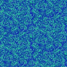 Timeless Treasures Sundance Blue and Green Swirl Cotton Fabric by the Yard