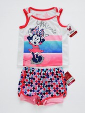 Disney's Minnie Mouse Mesh Inset Tank and Shorts by Jumping Beans 2T, 3T, 4T