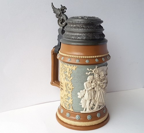 Pichet chanteur Villeroy & Boch METTLACH vers 1880 2024 AL1280