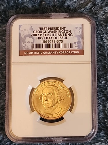 2007-D 1$ GEORGE WASHINGTON NGC BRILLIANT UNC FIRST DAY OF ISSUE 