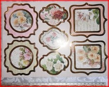 Toppers Kartenaufleger 3D Bogen vor gestanzt Motiv 1 Goldrand