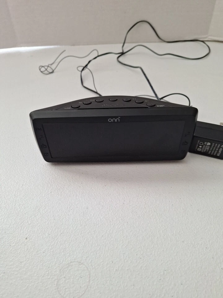 ONN Jumbo Digital FM Alarm Clock Radio with USB Charging Port and 1.8" Digits - Image 3 of 3