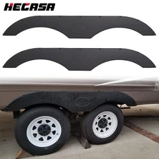 HECASA 2 Tandem Pair Black Trailer Fender Skirt For RVs Campers And Trailers Set