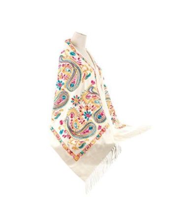 Schöner bestickter Pashmina Feel Halstuch Schal Tücher Stola Tuch