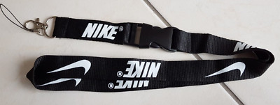 Schlüsselband Karabiener Neckstring Lanyard NEU mit NIKE LOGO -  schw