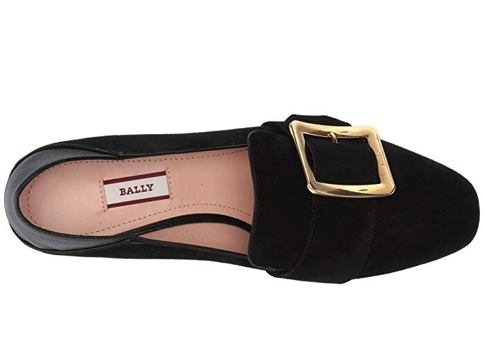 Bally Z8076* Womens Black Leather Janelle Buckle Pump Shoes