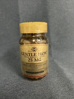 Solgar, Gentle Iron, 25 mg, 90 Vegetable Capsules Exp 08/25