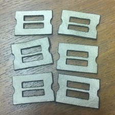 6 Genuine Leather Gaskets for Ampico Early A Player Piano Unit Valves, New