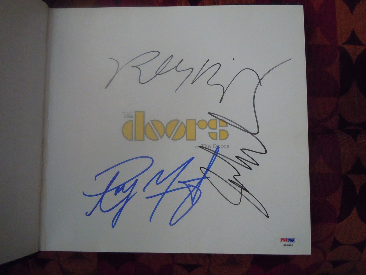 The Doors Authentic Autographs Jim Morrison Book Signed By Ray