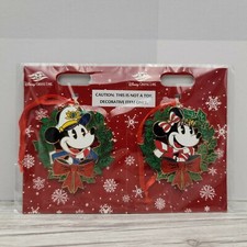2019 Disney Cruise Line Captain Mickey  Sailor Minnie Holiday Ornament Set