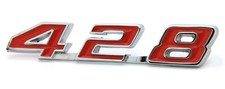 428 Rear Trunk Deck Lid Emblem Red & Chrome Trim / For 67-69 FIREBIRD USA MADE