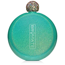 NEW BRUMATE LIQUOR ALCOHOL 5 OZ | GLITTER PEACOCK FLASK