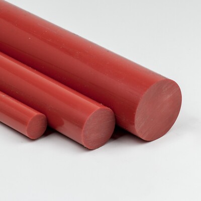 PVC rund Ø 70mm rot Länge wählbar Rundmaterial PVC-U Stab Kunststoff Plastik