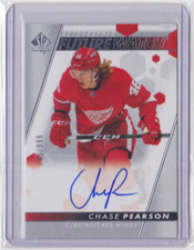 2022-23 UD SP AUTHENTIC AUTOGRAPHED FUTURE WATCH /999 CHASE PEARSON #137 WINGS