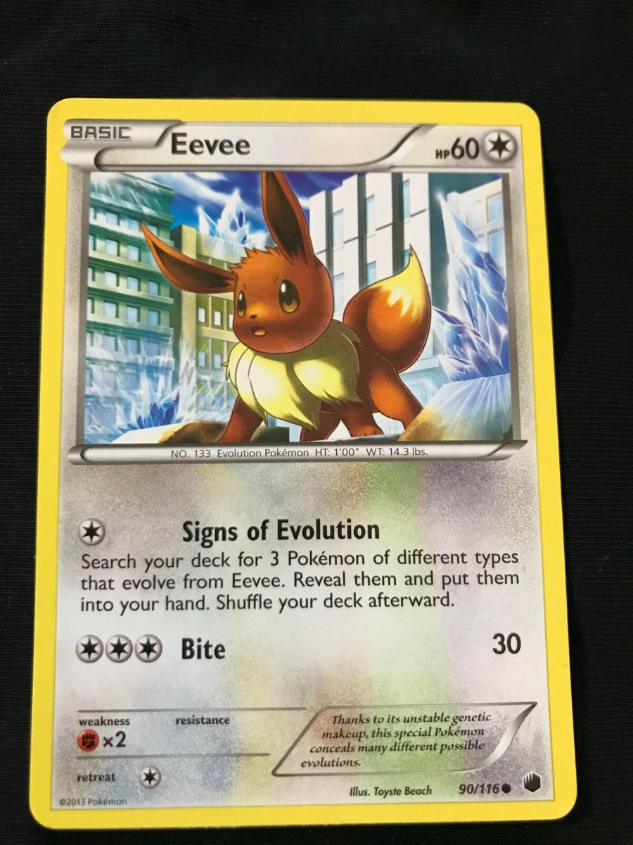 Pokemon Card 2013 Eevee 90/116 Plasma Freeze - Pack Fresh! Mint