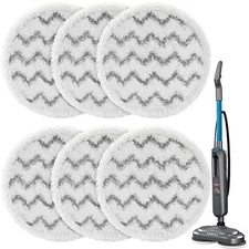 6pack 3897a / 3712 Rotating Steam Mop Pads Replacement For Bissell Spinwave Smar