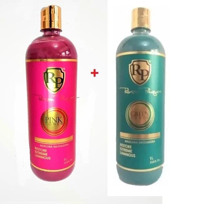 Kit 碳粉 绿色 + 粉红色 1L 升 Robson Peluquero 专业 — 第 2/4 张图片