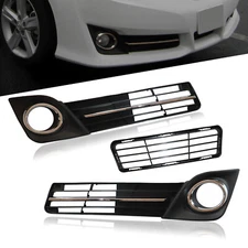 NEW For 2012 -2014 Toyota Camry SE Front Bumper Grille Fog Light and Cover Trim