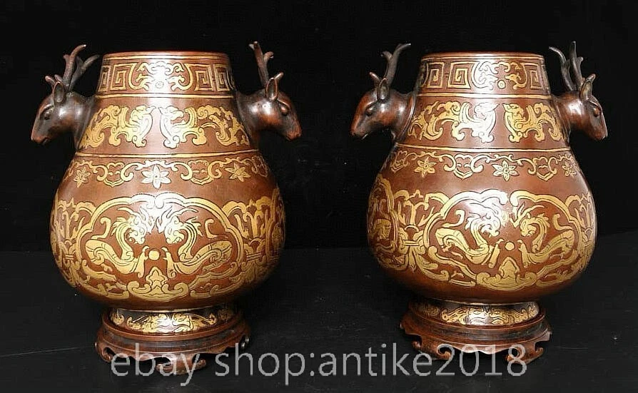 铜红中国古董花瓶| eBay