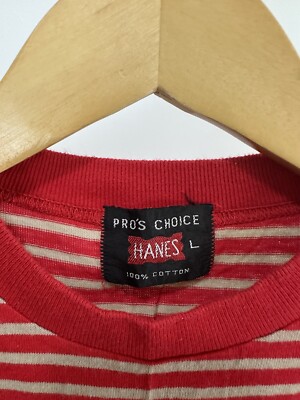 VTG 50s 60s Hanes Pro Choice Stripe Pocket Front Rockabilly T 