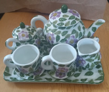 8 Piece Child Size Floral Tea Set