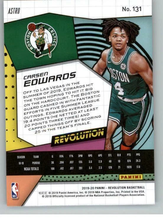 2019-20 Panini Revolution Astro #131 Carsen Edwards (ref 131973) - Image 2 of 2