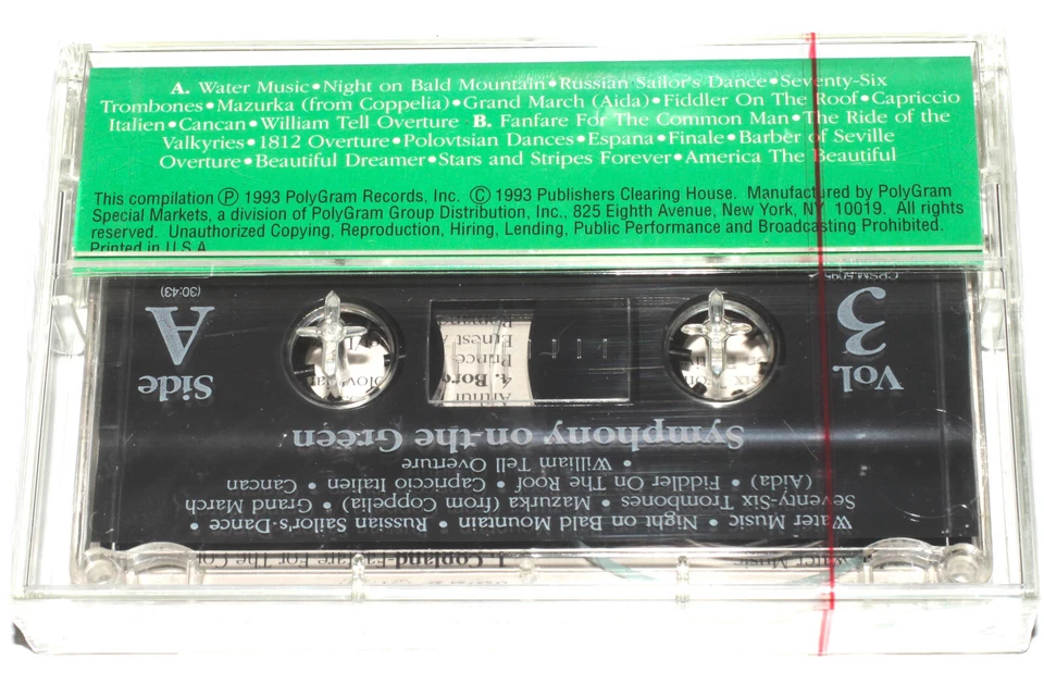 Symphony On The Green Vol 3 Most Celebrated Classics (Cassette Tape 1993) SEALED - Image 3 of 4