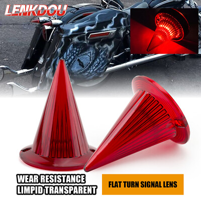 2X Red Turn Signal Lens Cover For Harley Touring Electra Glide Road Glide 86-23