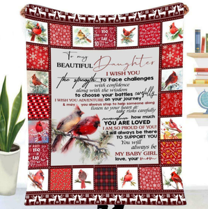 Cardinals Mom To My Beautiful Daughter I Am So Proud Of You Fleece Blanket Ebay