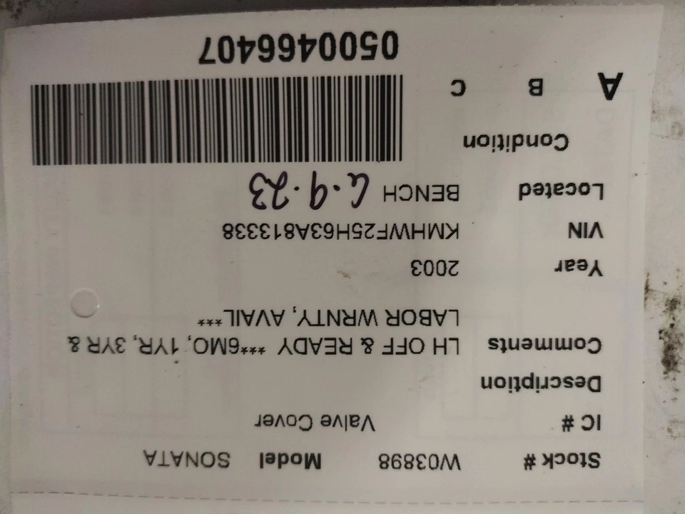 Used Engine Valve Cover fits: 2003 Hyundai Sonata Valve Cover Grade A — 第 2/4 张图片