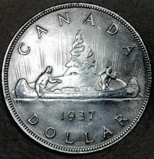1937 Canada One 1 Dollar ($1) Beautiful Uncirculated 80% Silver King George VI