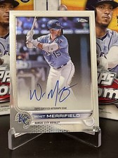 Whit Merrifield 2022 Topps Chrome Veteran On Card Auto Royals Blue Jays