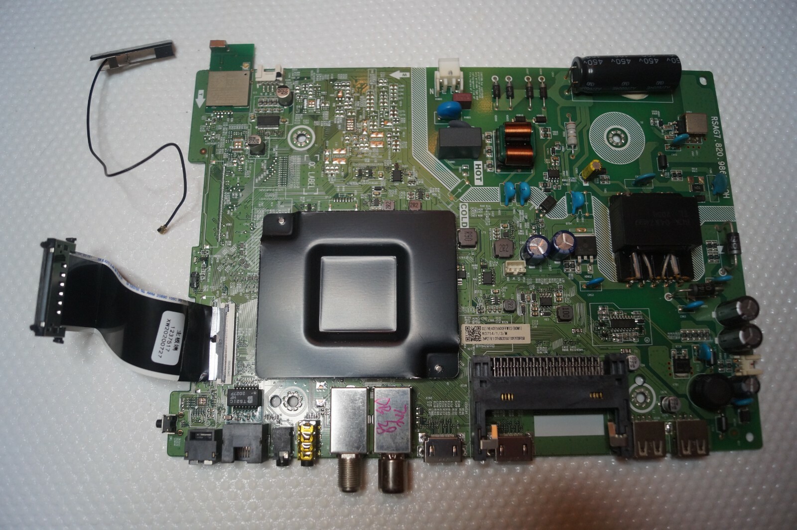 MAIN BOARD RSAG7.820.9867/ROH FOR 40"" HISENSE 40A5600FTUK TV, JHD396X1F01-TXL1