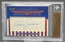 2019 RAZOR SPORTS ICONS TRAVIS JACKSON CUT SIGNATURE TRAVIS JACKSON GIANTS # 4/9