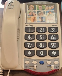 Clarity Ameriphone P300 photo speed dial buttons, volume  & ringer adjustment