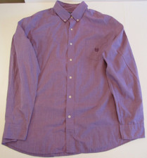 Men's Chaps Purple Long Sleeve Easy Care Button Up Dress Shirt Size XXL