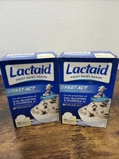 (2) Lactaid Lactase Enzyme Supplement ~ 60 Caplets Each ~ EXP: 05/ 2026