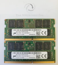 Pair! Micron 16GB (2X8GB) 2Rx8 PC4-17000 DDR4-2133PMhz SODIMM Laptop Memory Ram