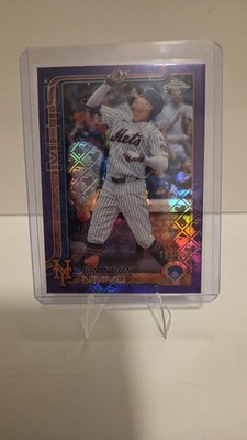 2025 Topps Chrome Brandon Nimmo #280 Purple Logofractor /250 New York Mets