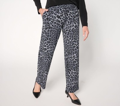 Susan Graver Women's Petite Pants PL Make Your Selection: Printed Gray A711489