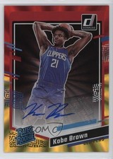 2023 Donruss Rated Rookie Holo Red & Gold Laser Signatures Kobe Brown Auto 1d6r