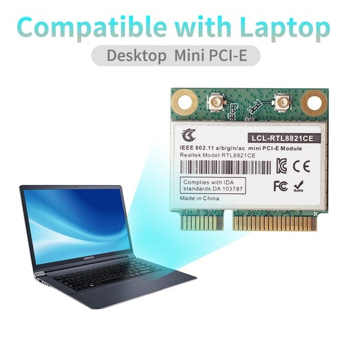 RTL8821CE 802.11AC pour Bluetooth 4.2 433Mbps 2.4Ghz/5Ghz Dual Band PCIe Wi4063 - Photo 3/6